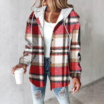 Jemima | Knopf-Plaid-Jacke