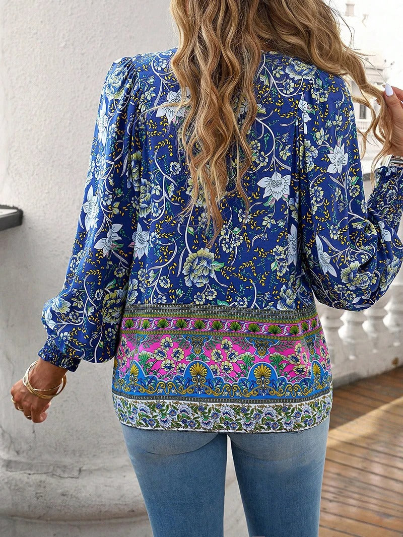 Agnes – Boho floral blouse