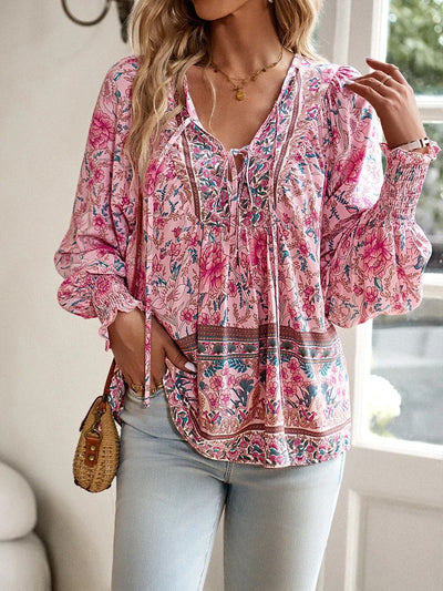 Agnes – Boho floral blouse