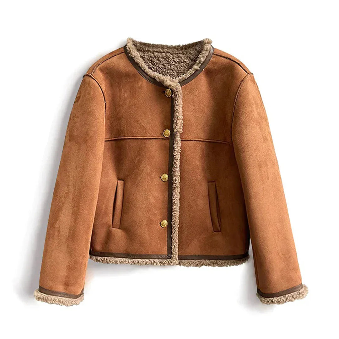 Rosalie - Shearling button jacket