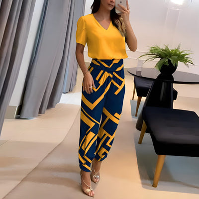 Alina – Elegant blouse and trouser set with tummy coverage