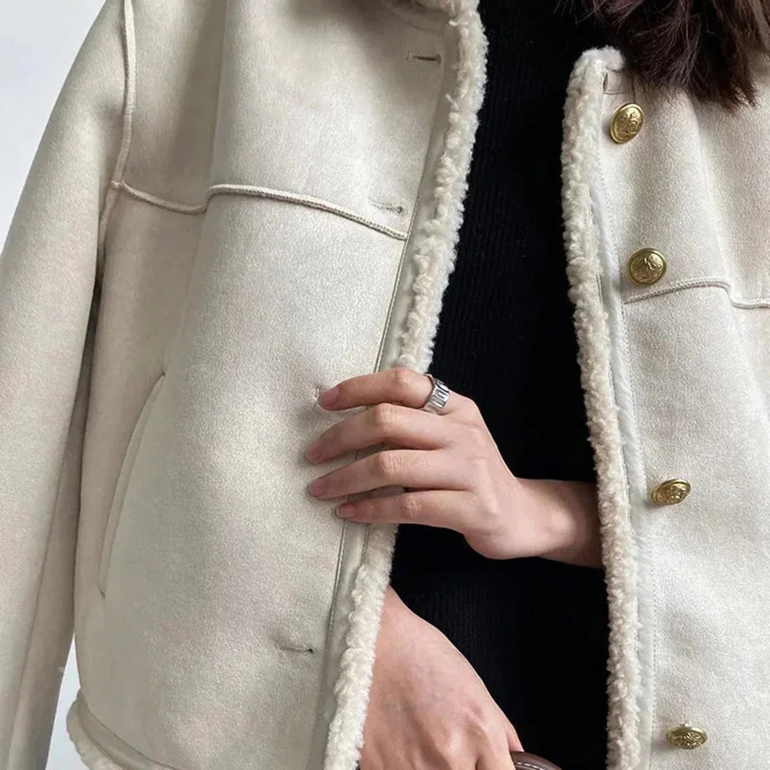 Rosalie - Shearling button jacket