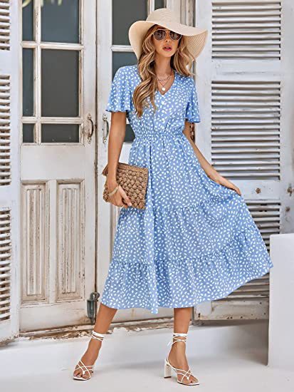 Nessa – Polka-dot midi dress
