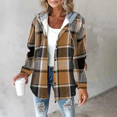 Jemima | Knopf-Plaid-Jacke