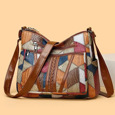 Solara | Lederhandtasche mit Mosaikmuster
