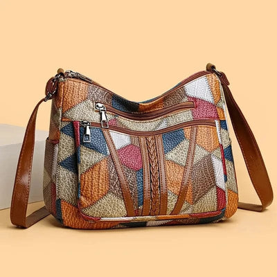 Solara | Lederhandtasche mit Mosaikmuster