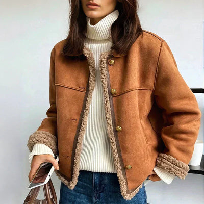 Rosalie - Shearling button jacket