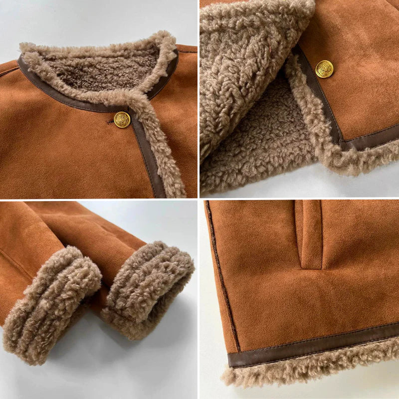 Rosalie - Shearling button jacket